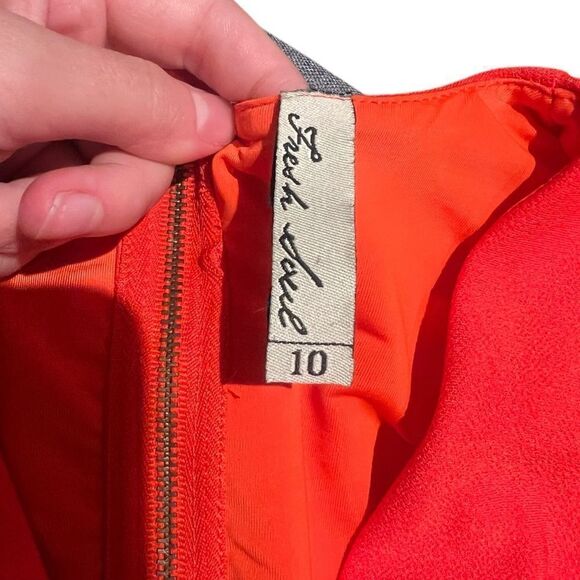 Fresh soul bright orange asymmetrical dress - Picture 3 of 10